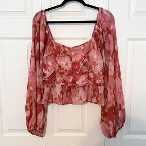 Pink Lily Mauve Floral Top